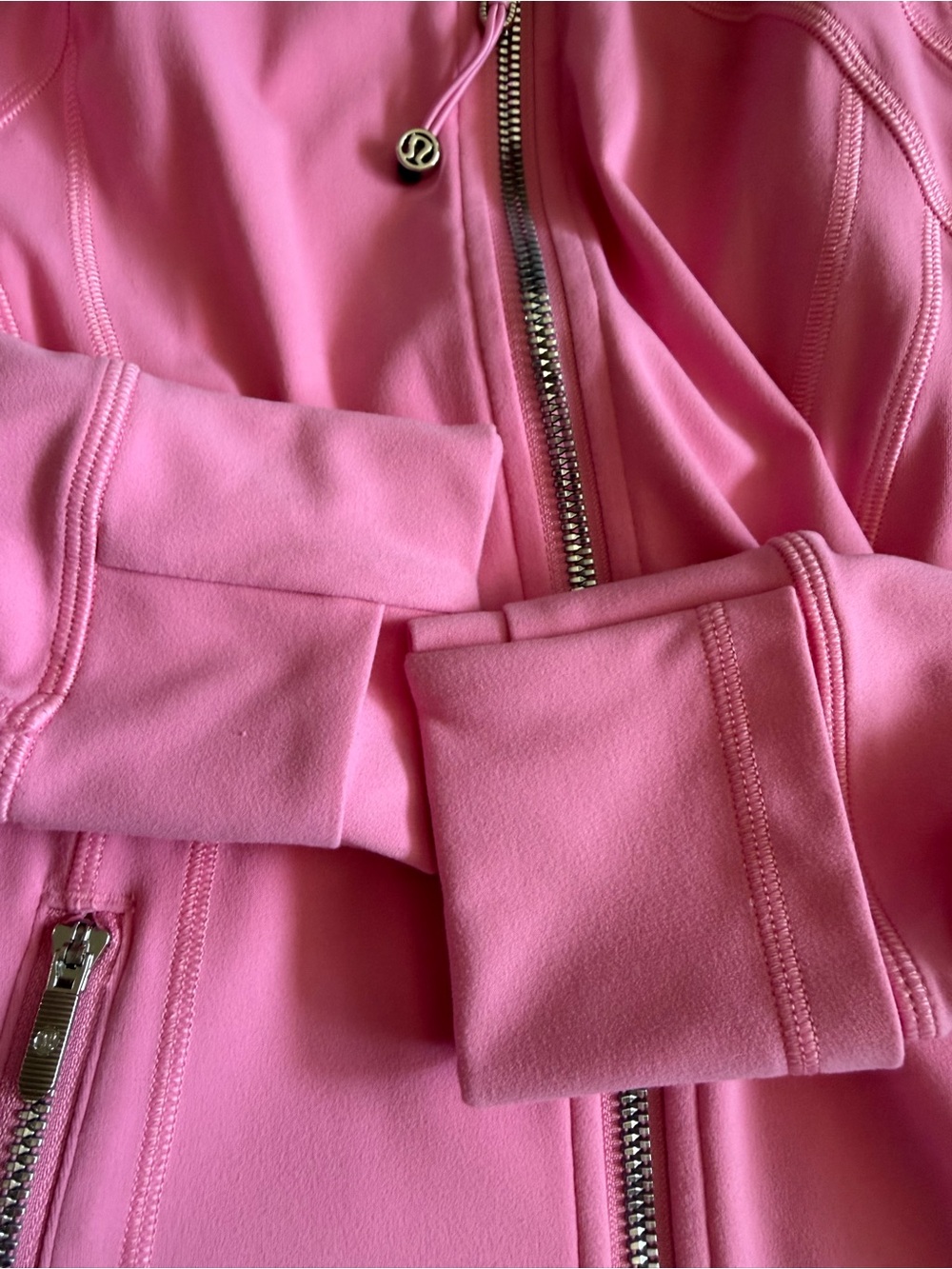 lululemon athletica Pink Nulu sz 6 Jacket Candy Cloud Silver Zipper Define - Picture 5 of 6